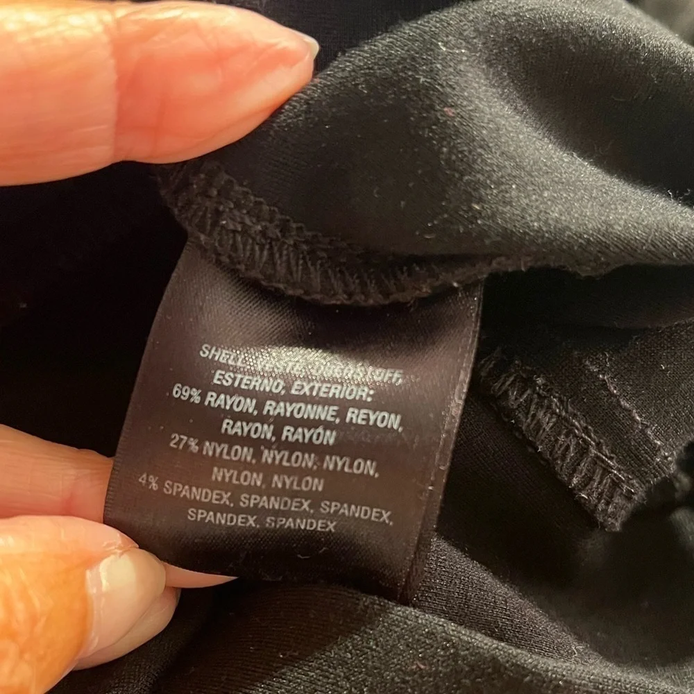Anthropologie Black The Essential Slim Zipper Bottom Pants Az 4P EUC